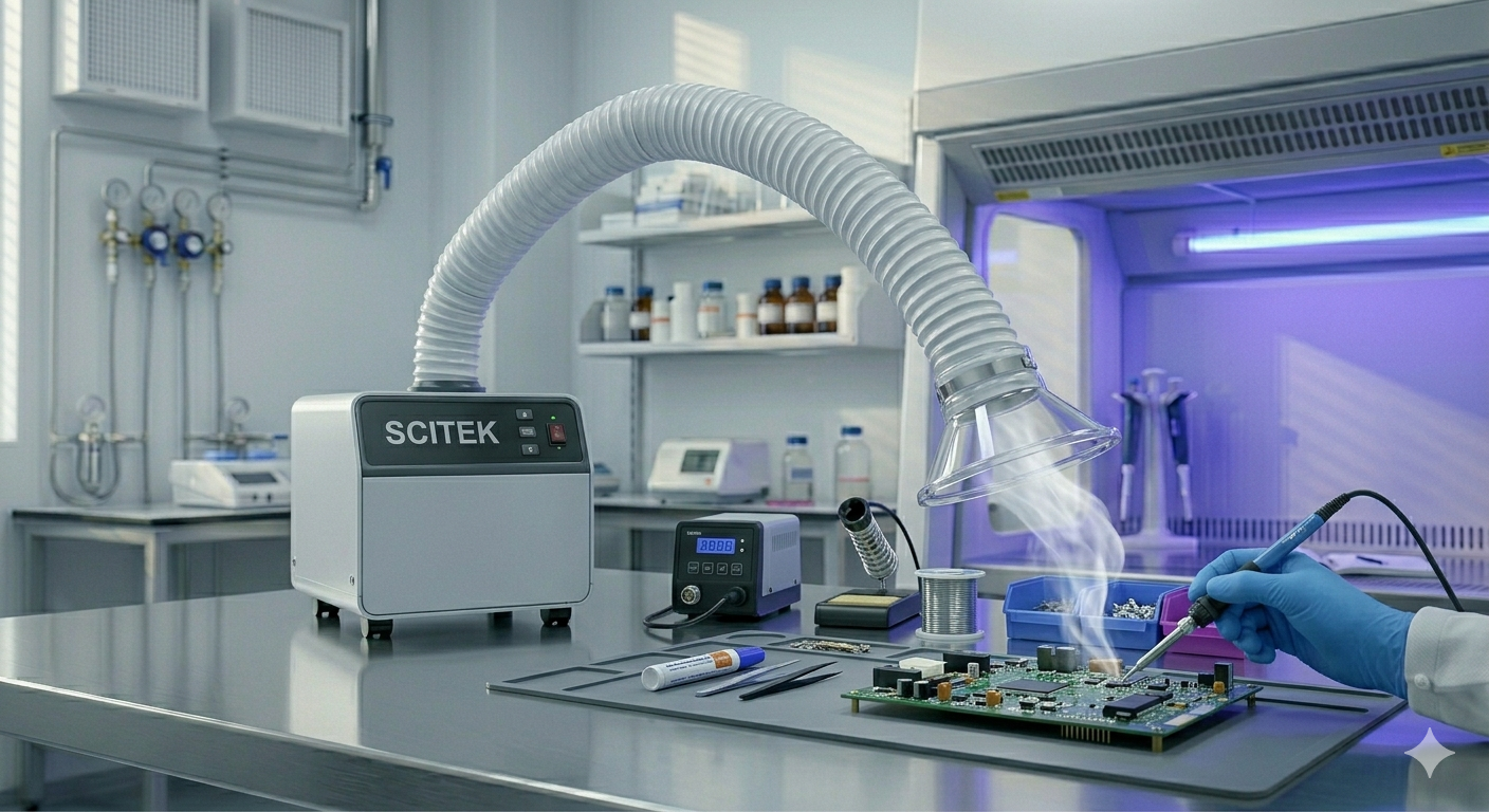 Operator Sering Pusing dan Mual di Ruang Lab? Coba Cek Sistem Fume Extractor-mu dulu!