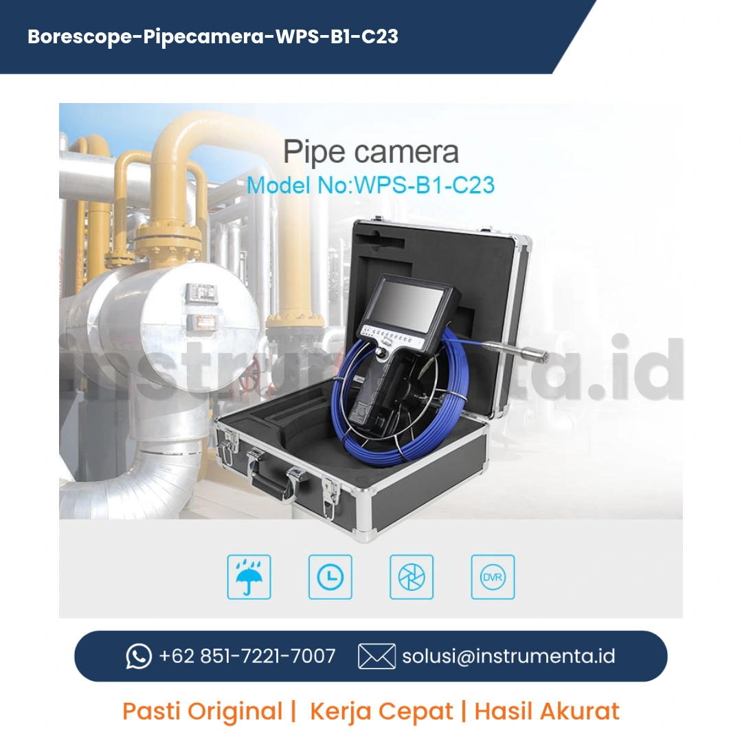 Jual Borescope Kamera Inspeksi Pipa WPS-B1-C23 (Kabel 30M, Probe 23mm)